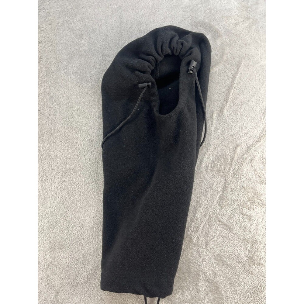 Polartec Hood Mens One Size Black Fleece Drawcord Made USA